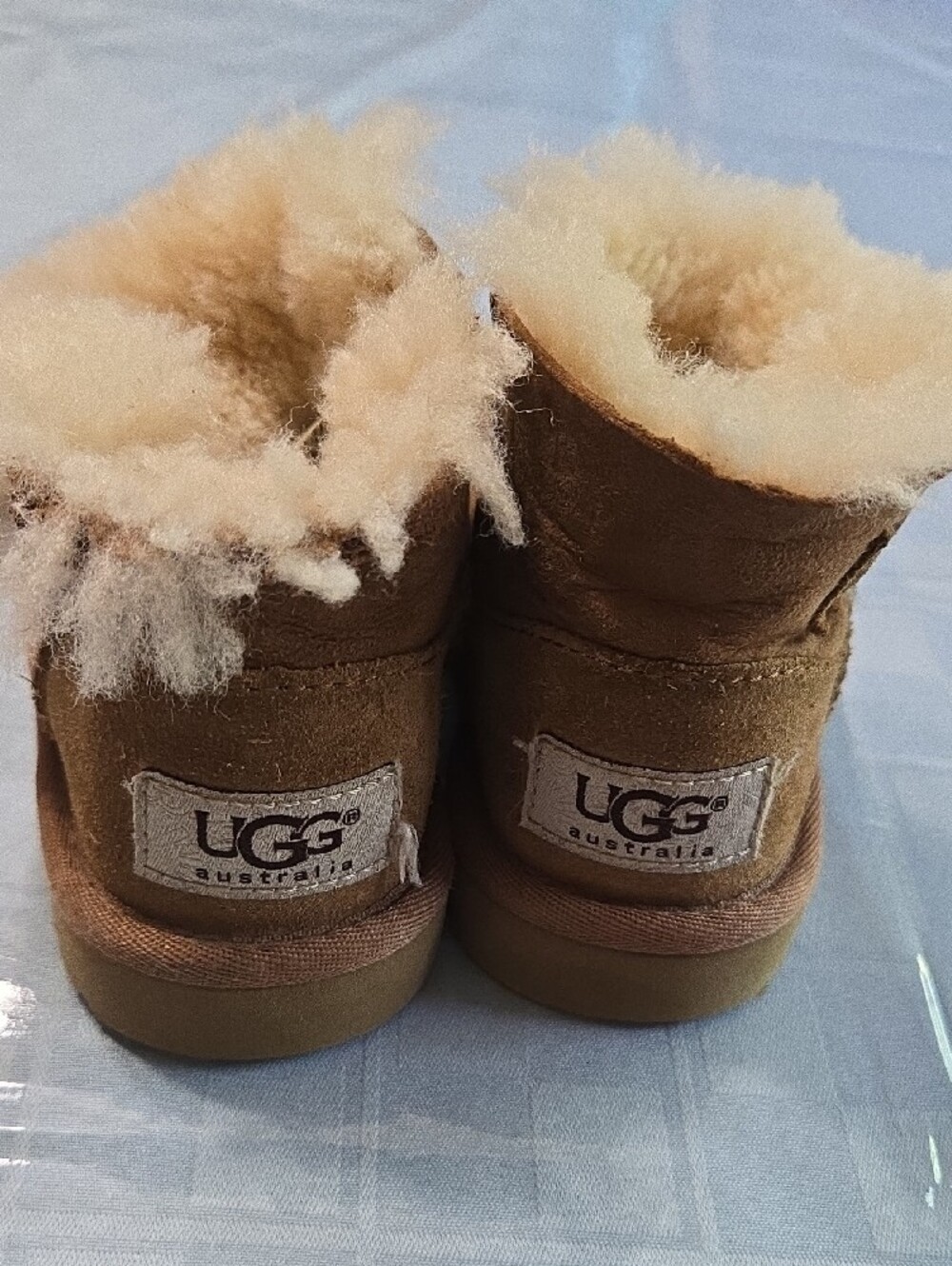 UGG Chestnut Suede Shearling Cuff Toddler Boots - Picture 4 of 8